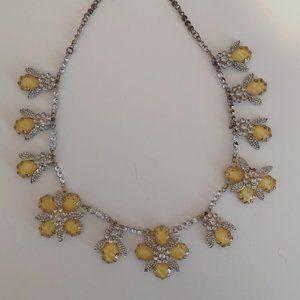Anthropologie Flower & Bee Necklace